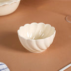 22 Piece Scallop Cream Luxury Dinner Set For 6 Nestasia