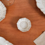 White Stoneware Design 28-Piece Dinner Set For 6 Nestasia