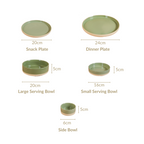 Earthy 22 Piece Dinner Set For 6 Sage Green Nestasia