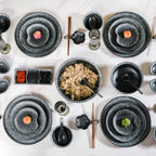 Galaxy Stone Pottery 35 Piece Dinner Set For 6 Nestasia
