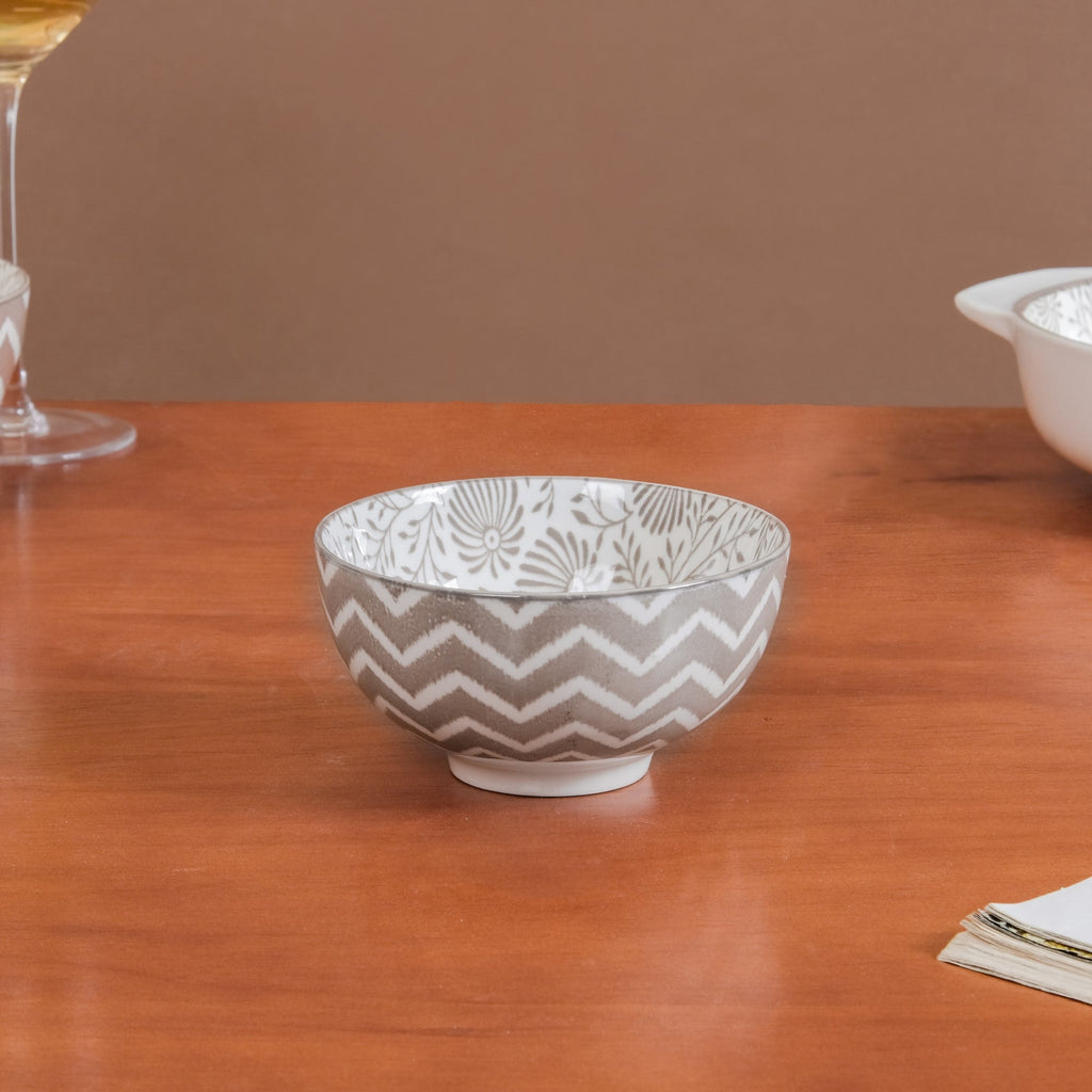 Printed Square Plates 24 Piece Dinner Set For 6 Nestasia