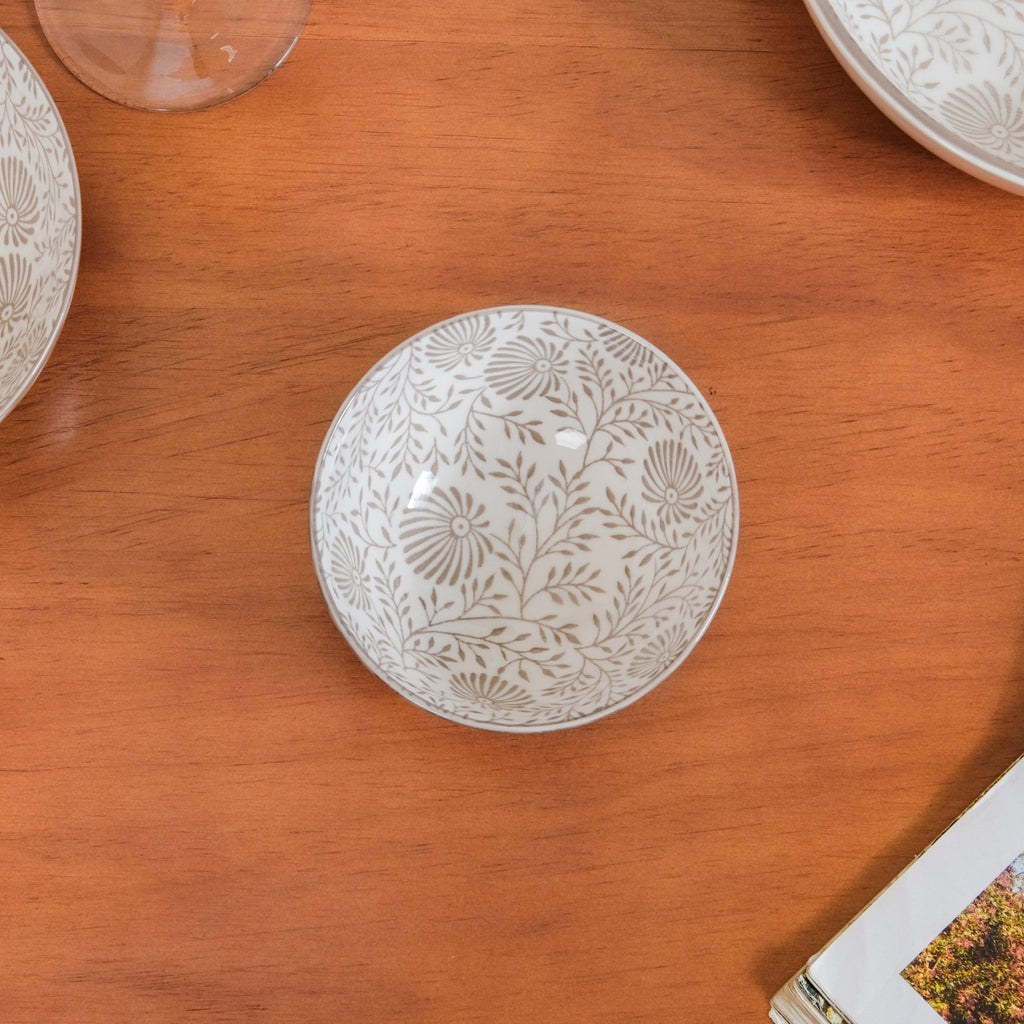 Printed Square Plates 24 Piece Dinner Set For 6 Nestasia