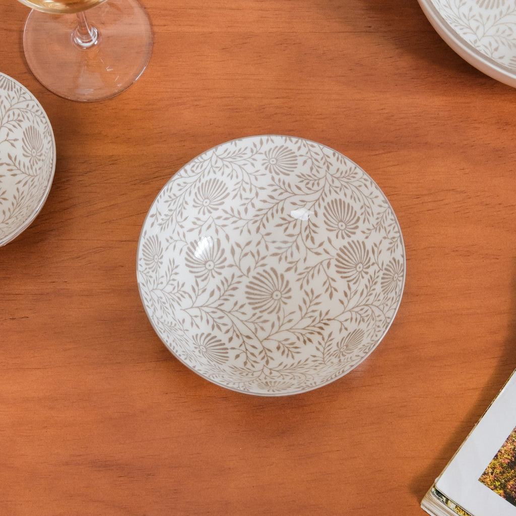 Printed Square Plates 24 Piece Dinner Set For 6 Nestasia