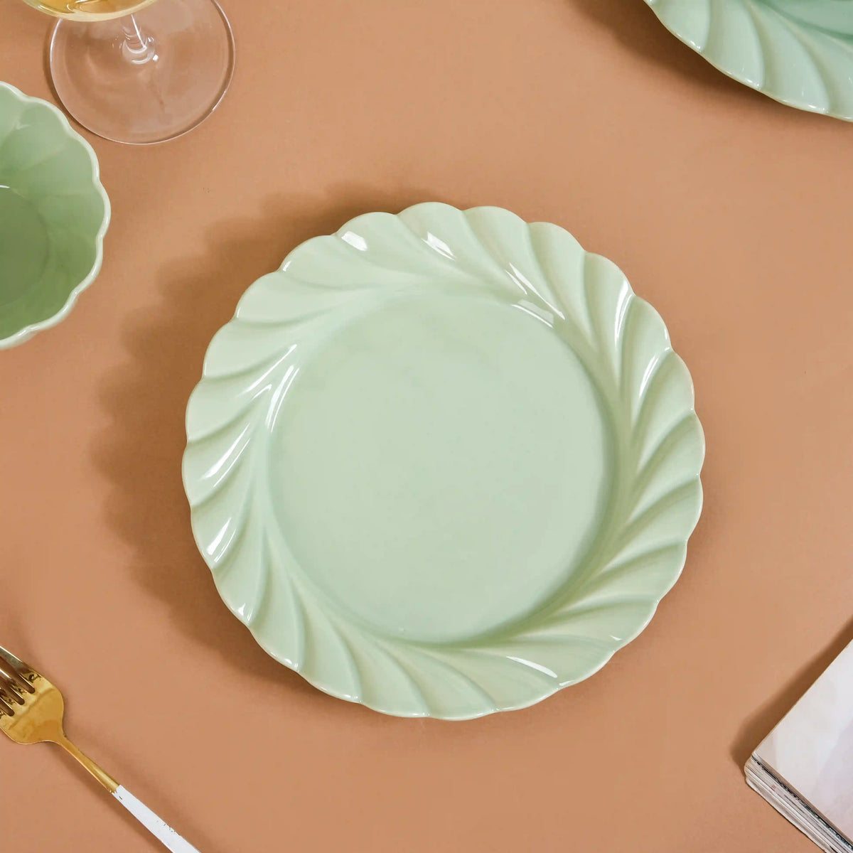 Lao Luxury 22 Piece Dinner Set For 6 Mint Green Nestasia
