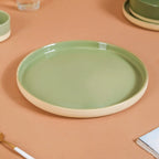 Earthy 22 Piece Dinner Set For 6 Sage Green Nestasia