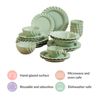 Lao Luxury 22 Piece Dinner Set For 6 Mint Green Nestasia