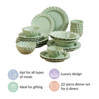 Lao Luxury 22 Piece Dinner Set For 6 Mint Green Nestasia