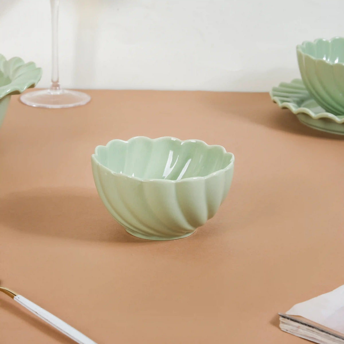 Lao Luxury 22 Piece Dinner Set For 6 Mint Green Nestasia