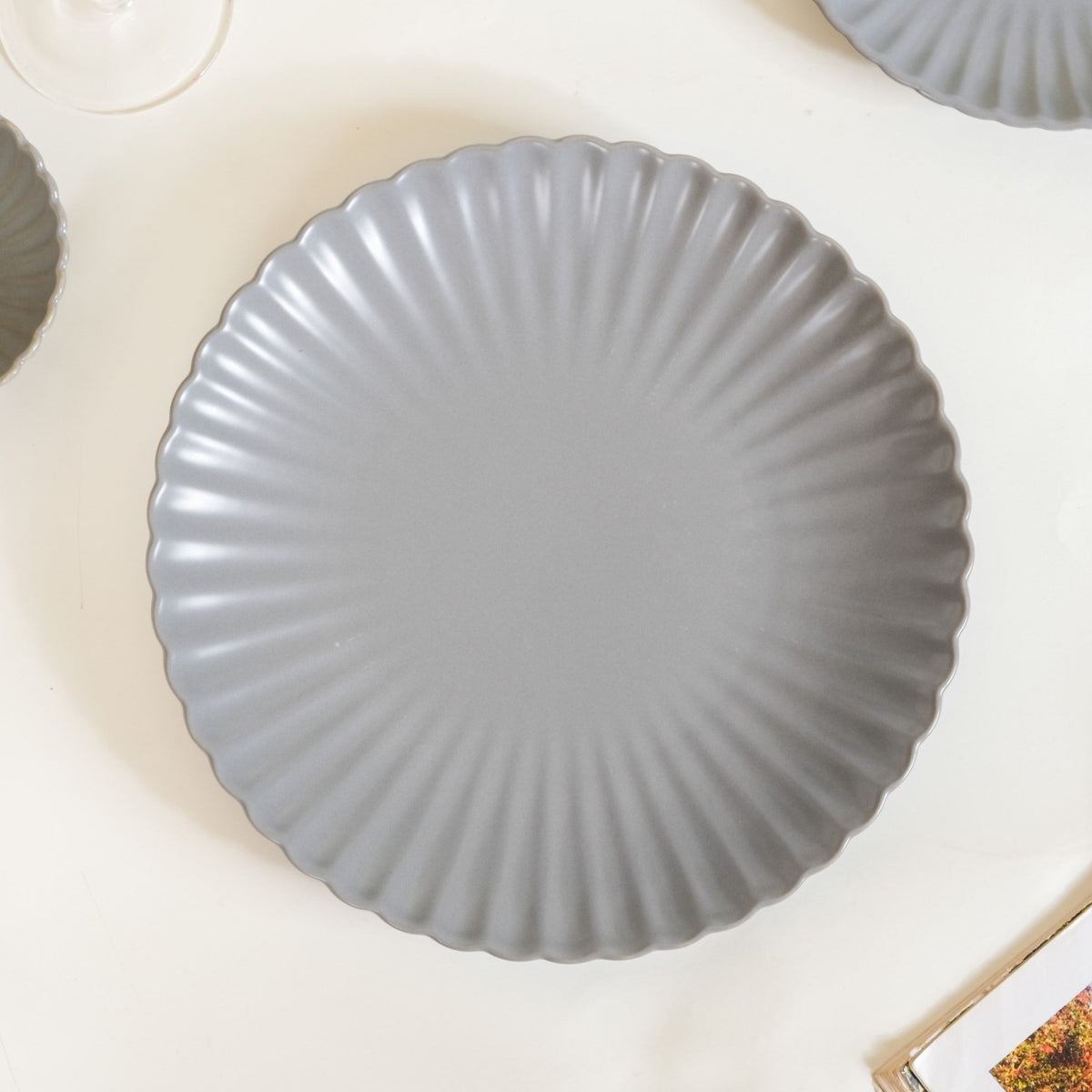 Grey Lavender 22 Piece Daily Dinner Set For 6 Nestasia