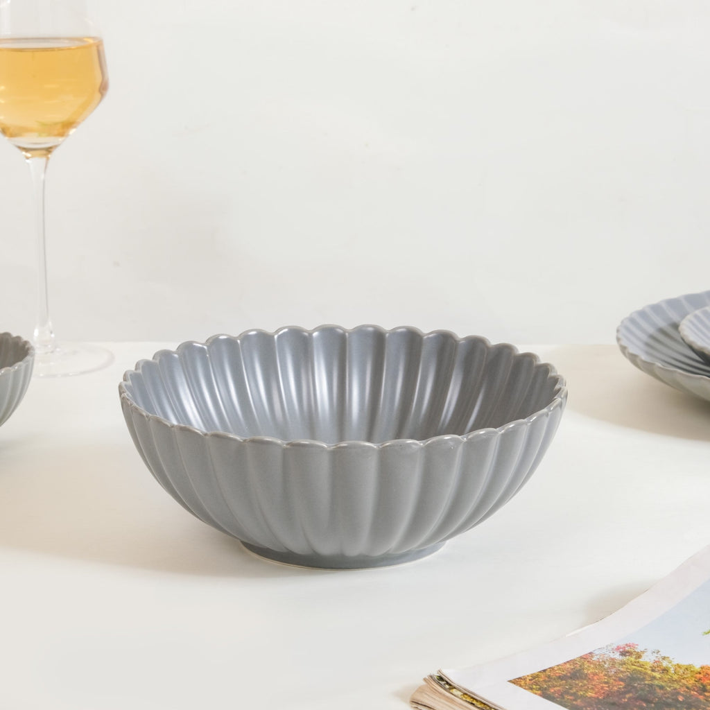 Grey Lavender 22 Piece Daily Dinner Set For 6 Nestasia