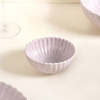 Lilac Scalloped 22 Piece Dinner Set For 6 Nestasia