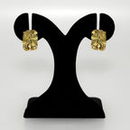 Distressed Gold Drop Earrings Nestasia