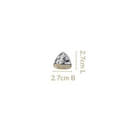 Distressed Metal Silver Studs Nestasia