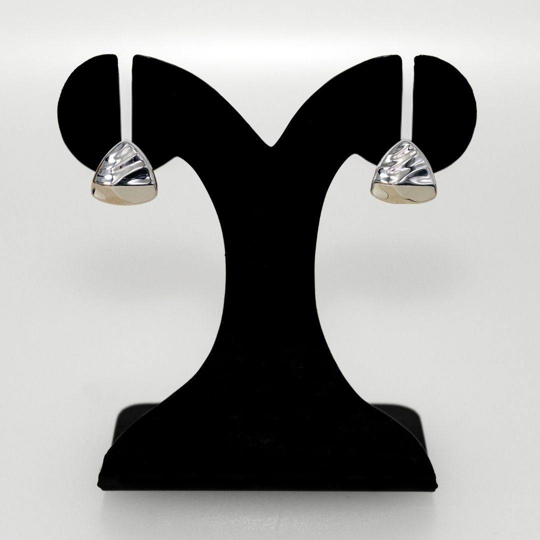 Distressed Metal Silver Studs Nestasia