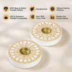 Divina Aura Tealight Holder Set Of 2 Nestasia