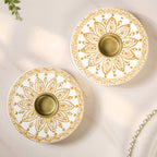Divina Aura Tealight Holder Set Of 2 Nestasia