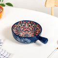 Mandala Melange Dish Bowl With Handle Blue 600ml Nestasia