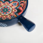 Mandala Melange Dish Bowl With Handle Blue 600ml Nestasia