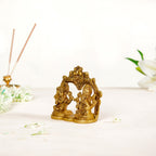 Divine Ganesh Laxmi Brass Idol 8cm Nestasia