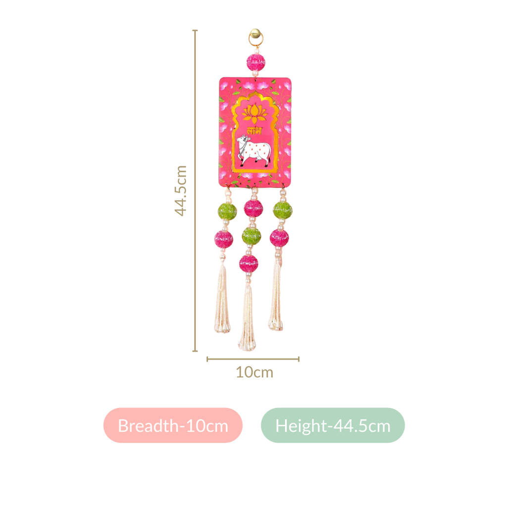 Pichwai Cow And Lotus Wall Hanging Set Of 2 Nestasia