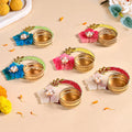 Set Of 6 Floral Ring Tea Light Holders Nestasia