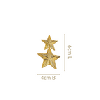Double Star Dangle Earrings Nestasia