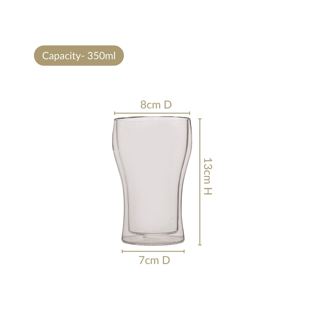 Double Wall Drinks Glass Set Of 2 350ml Nestasia