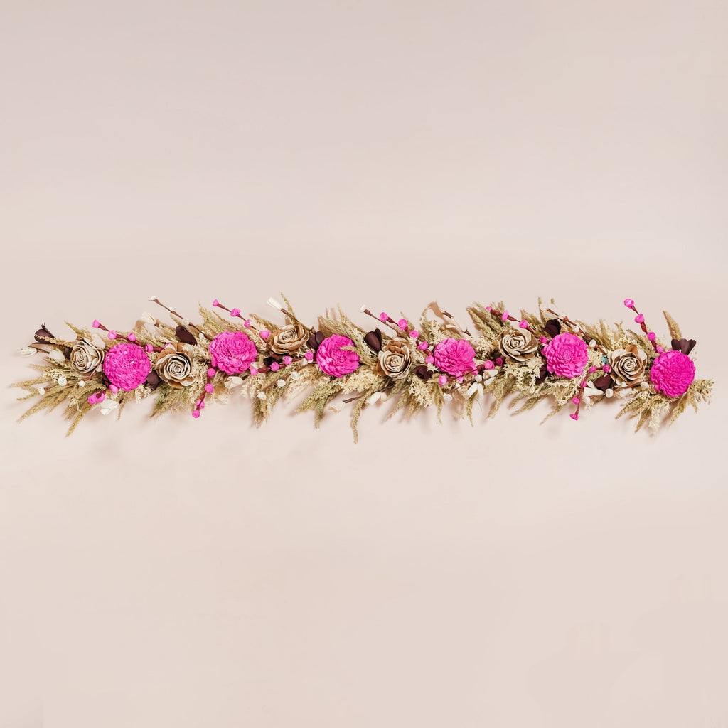 Pink Eco Friendly Decorative Dried Flower Set Of 2 Nestasia