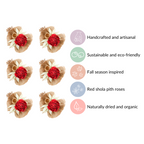 Set of 6 Decorative Dried Flowers And Jute Bunch Nestasia