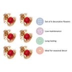 Set of 6 Decorative Dried Flowers And Jute Bunch Nestasia