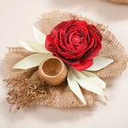 Set of 6 Decorative Dried Flowers And Jute Bunch Nestasia