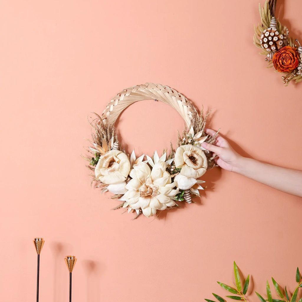 Eco-Friendly Wreath With Dried Flowers Nestasia