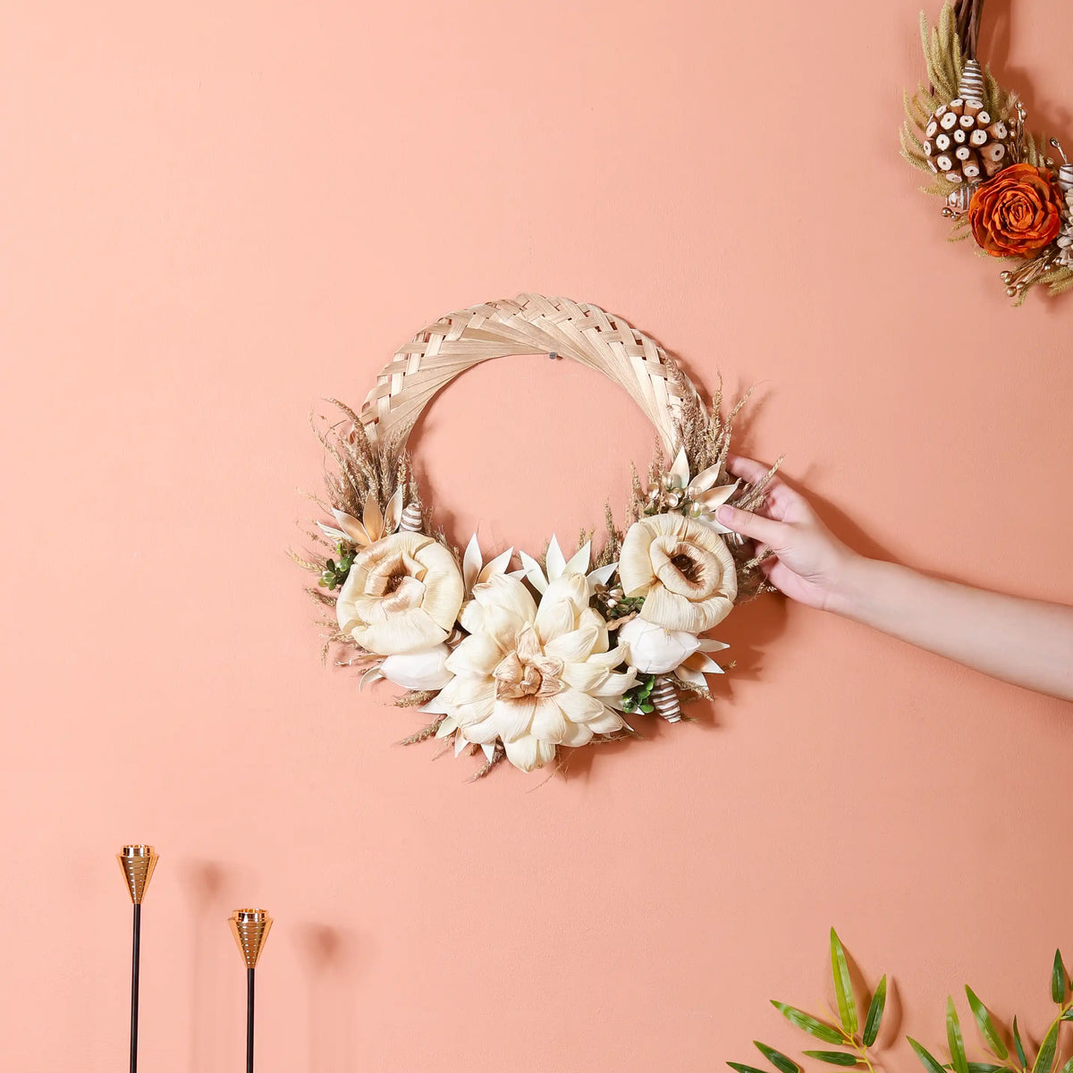 Eco-Friendly Wreath With Dried Flowers Nestasia
