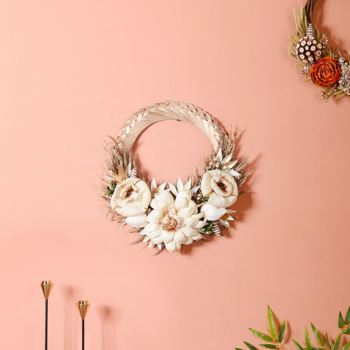 Eco-Friendly Wreath With Dried Flowers Nestasia