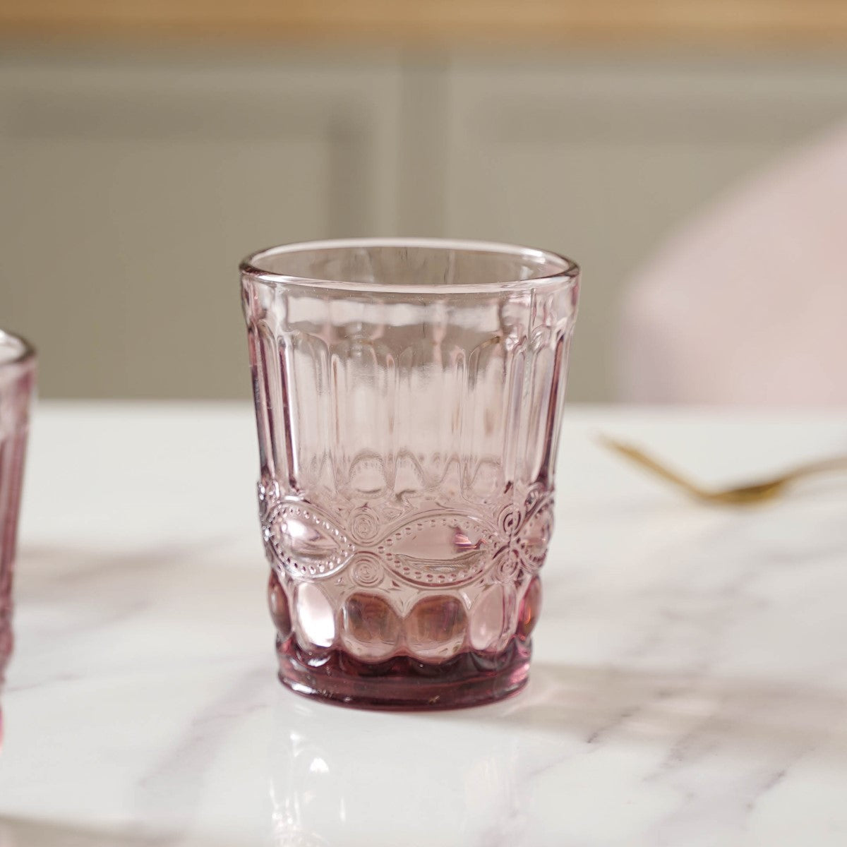 Embossed Crystal Drinkware Set of 4 Nestasia