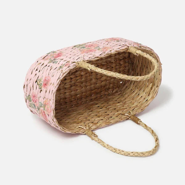 Decorative Seagrass Gift Hamper Basket for Stylish Storage and Tabletop Display