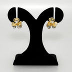 Floral Dual Toned Earrings Nestasia