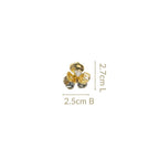 Floral Dual Toned Earrings Nestasia