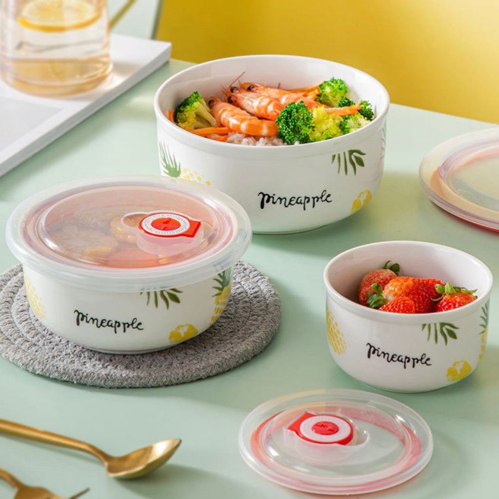 Pineapple Lunch Box Set of 3 Nestasia