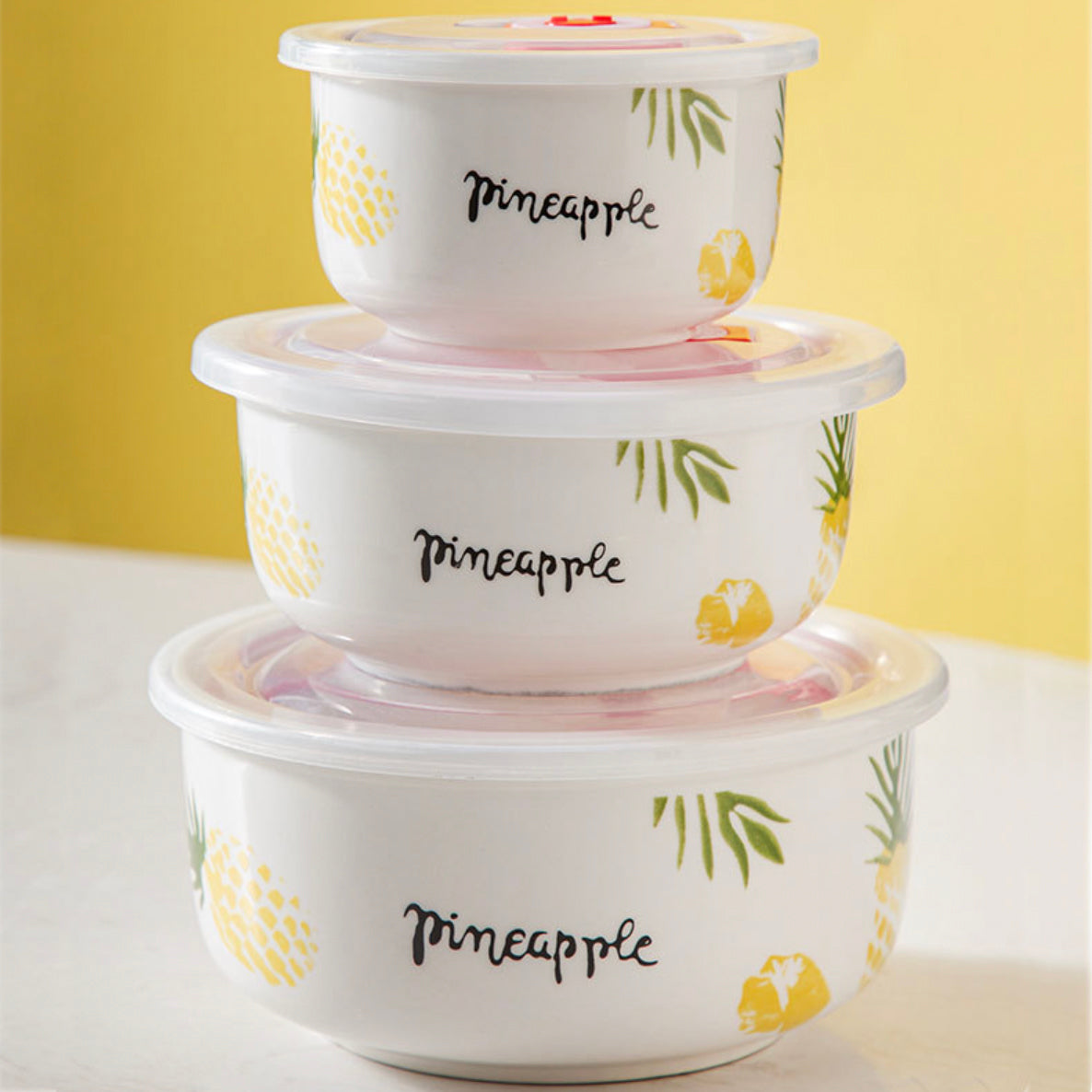 Pineapple Lunch Box Set of 3 Nestasia