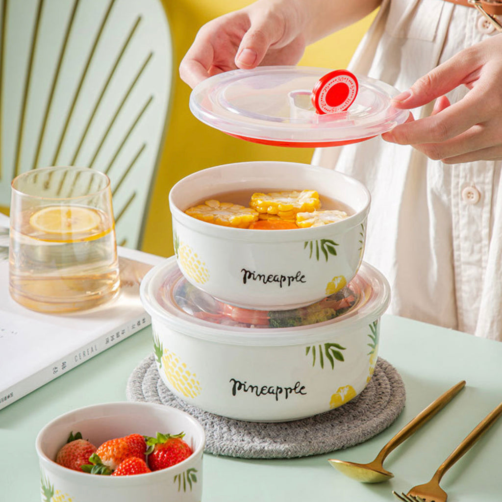 Pineapple Lunch Box Set of 3 Nestasia