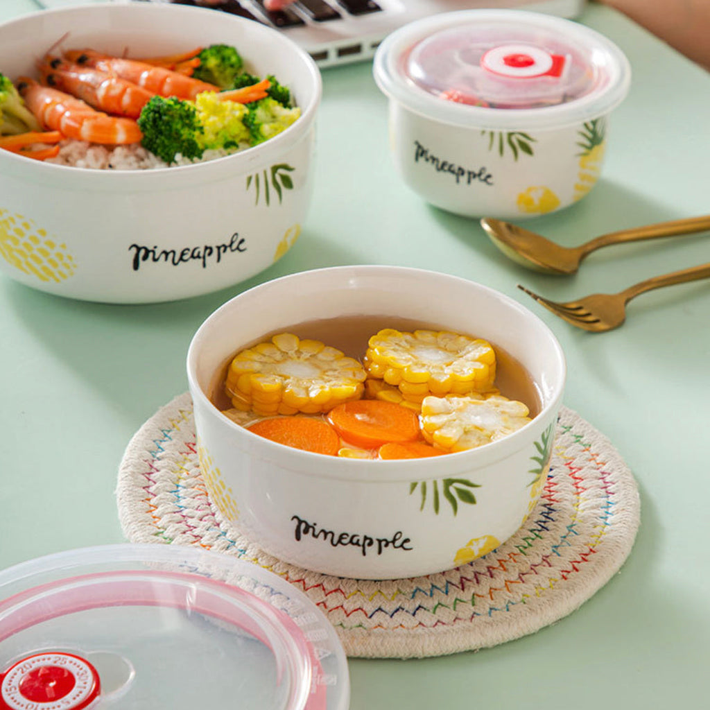 Pineapple Lunch Box Set of 3 Nestasia