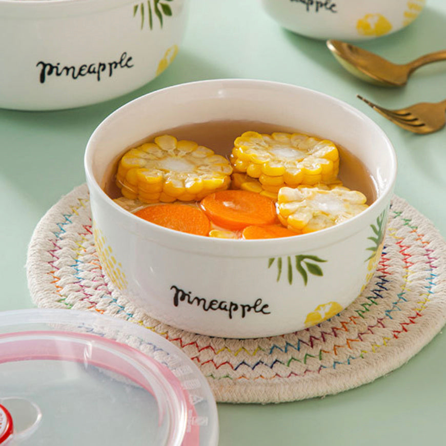 Pineapple Lunch Box Set of 3 Nestasia