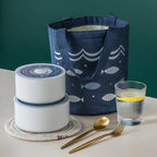 Fish Print Lunch Bag Nestasia