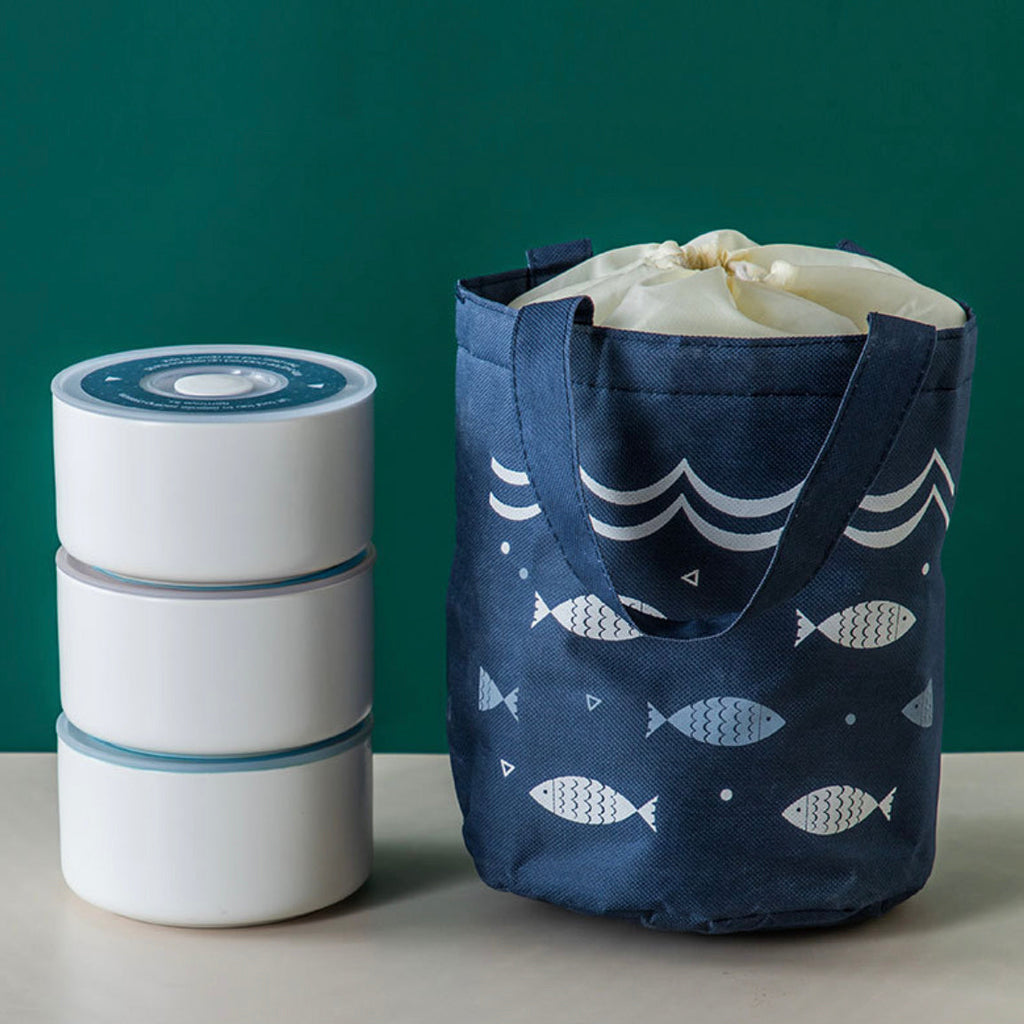 Fish Print Lunch Bag Nestasia