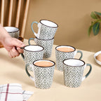 Baroque Tea Cup Set Of 6 Sage Green 200ml Nestasia