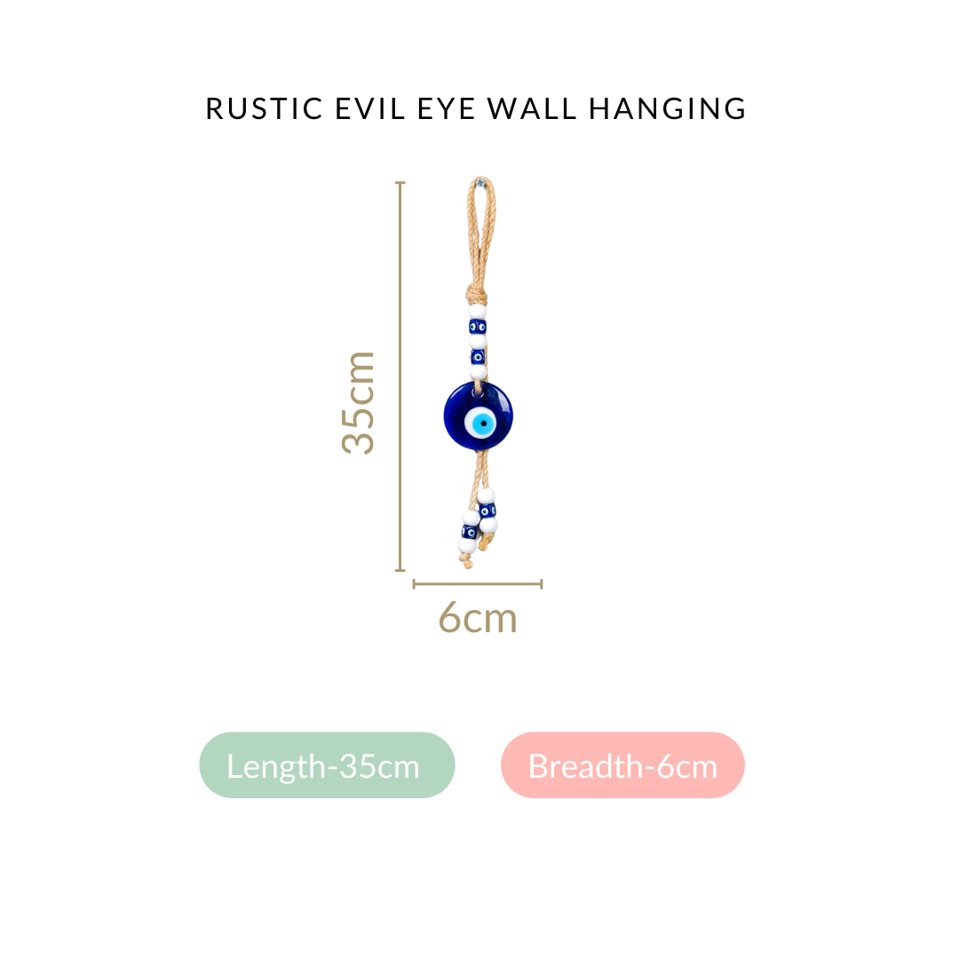 Evil Eye Wall Hanging With Beads For Home Decor Nestasia