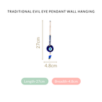 Glass Evil Eye Pendant Wall Hanging Nestasia