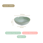 Sera Ceramic Serving Bowl Set Of 2 Sage 1000ml Nestasia