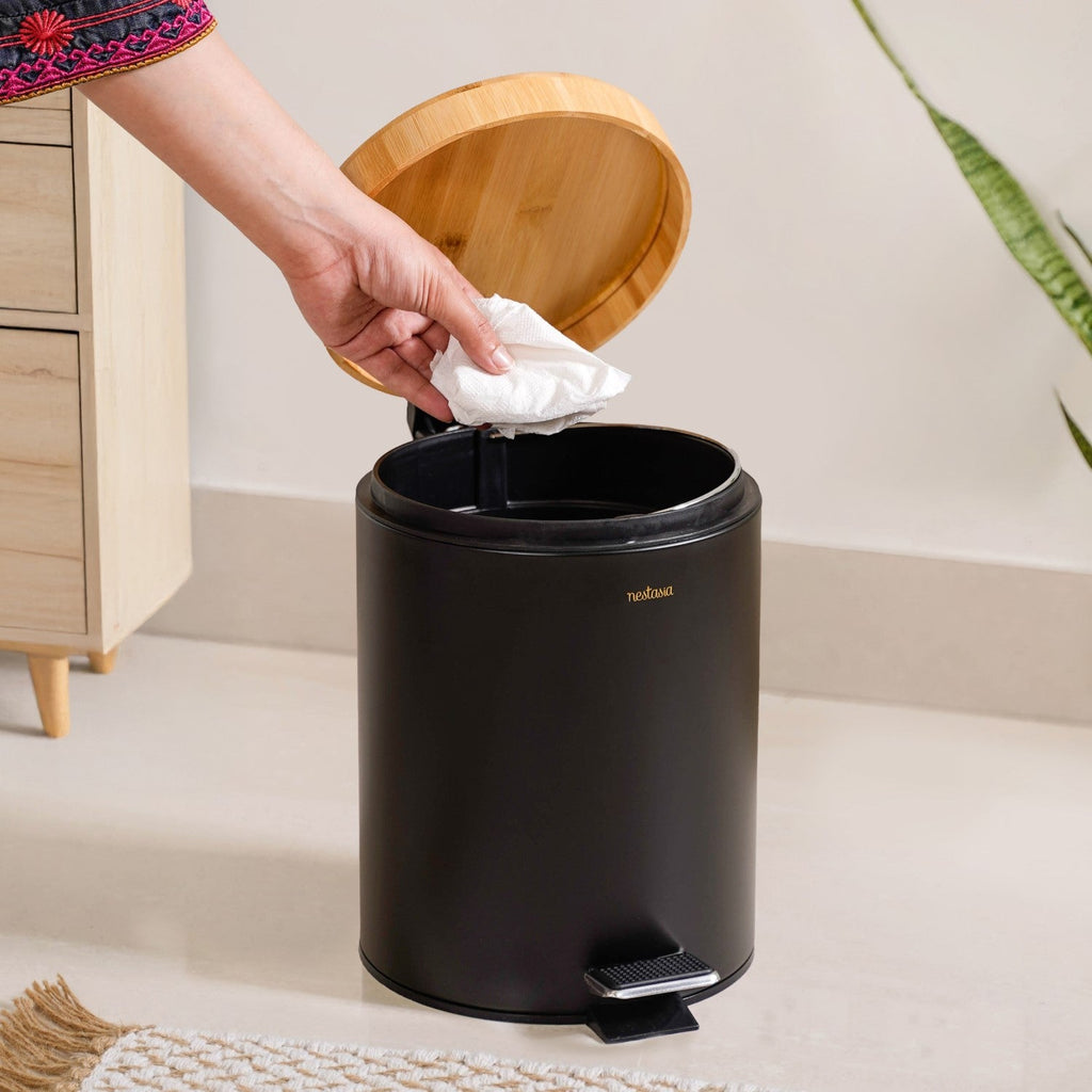 Modbin Dustbin With Detachable Bucket Black 5000ml Nestasia
